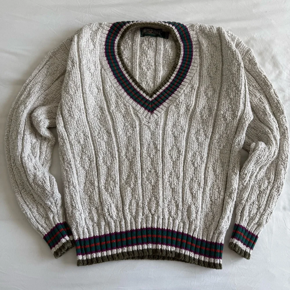 Vintage 90s V-Neck Knit Sweater - Picture 5 of 9